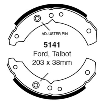 EBC Brakes Brake Shoes (Front, 5141)