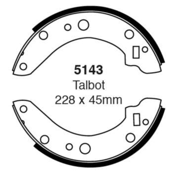 EBC Brakes Brake Shoes (Rear, 5143)