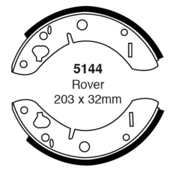 EBC Brakes Brake Shoes (Rear, 5144)