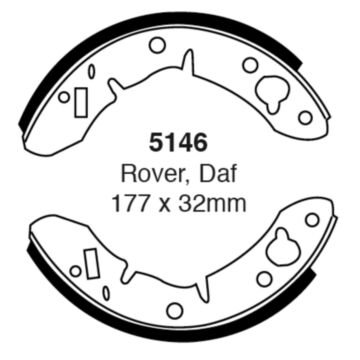EBC Brakes Brake Shoes (Front/Rear, 5146)