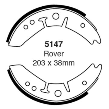 EBC Brakes Brake Shoes (Front/Rear, 5147)
