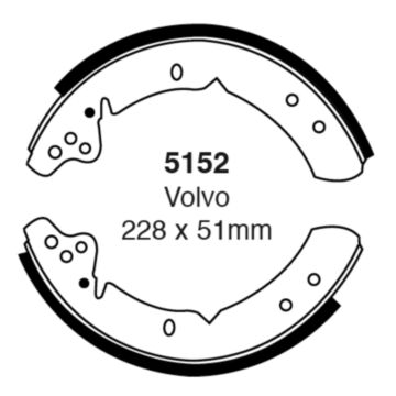 EBC Brakes Brake Shoes (Rear, 5152)