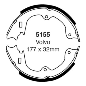 EBC Brakes Brake Shoes (Rear, 5155)