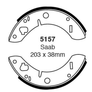 EBC Brakes Brake Shoes (Front/Rear, 5157)