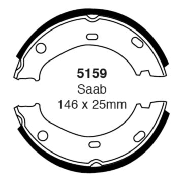 EBC Brakes Brake Shoes (Rear, 5159)