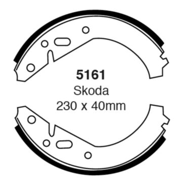 EBC Brakes Brake Shoes (Front/Rear, 5161)