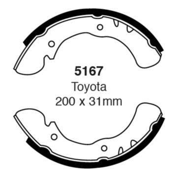 EBC Brakes Brake Shoes (Rear, 5167)