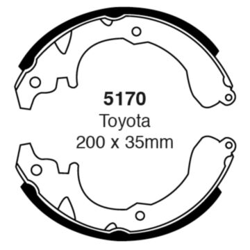 EBC Brakes Brake Shoes (Rear, 5170)