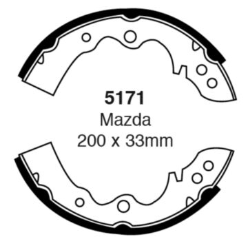 EBC Brakes Brake Shoes (Rear, 5171)