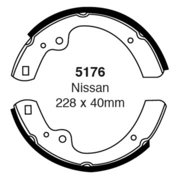 EBC Brakes Brake Shoes (Rear, 5176)