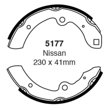 EBC Brakes Brake Shoes (Rear, 5177)