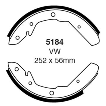 EBC Brakes Brake Shoes (Rear, 5184)