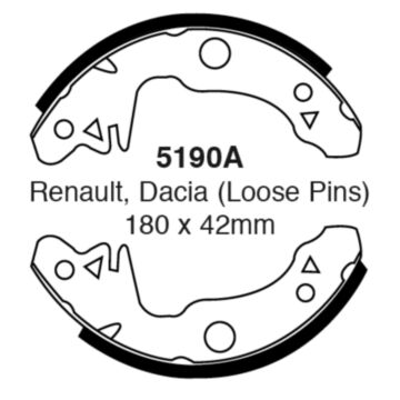 EBC Brakes Brake Shoes (Rear, 5190A)