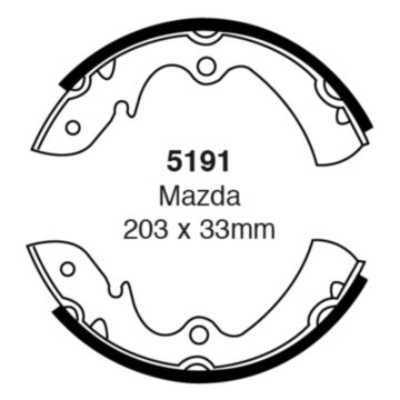 EBC Brakes Brake Shoes (Rear, 5191)