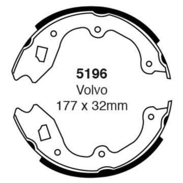 EBC Brakes Brake Shoes (Rear, 5196)