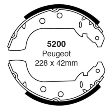 EBC Brakes Brake Shoes (Rear, 5200)