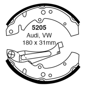 EBC Brakes Brake Shoes (Rear, 5205)