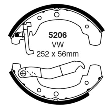 EBC Brakes Brake Shoes (Rear, 5206)