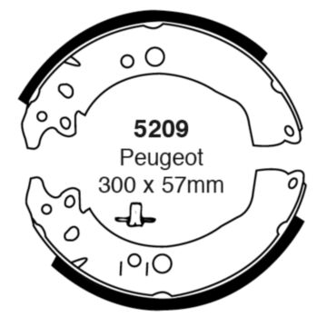 EBC Brakes Brake Shoes (Rear, 5209)