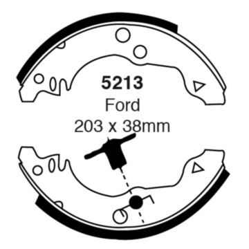 EBC Brakes Brake Shoes (Rear, 5213)