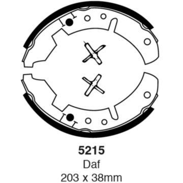 EBC Brakes Brake Shoes (Front, 5215)