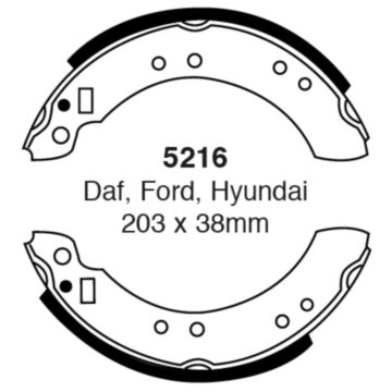 EBC Brakes Brake Shoes (Rear, 5216)