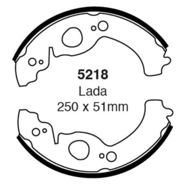 EBC Brakes Brake Shoes (Rear, 5218)