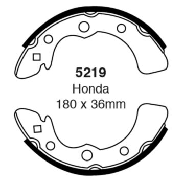 EBC Brakes Brake Shoes (Rear, 5219)