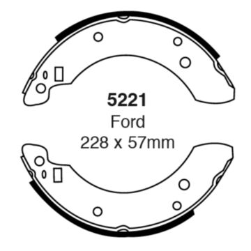EBC Brakes Brake Shoes (Rear, 5221)