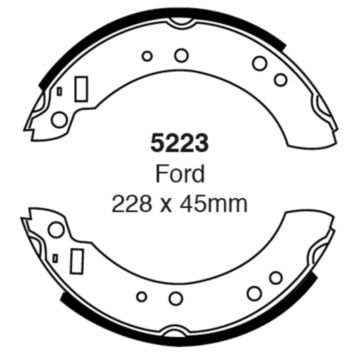 EBC Brakes Brake Shoes (Rear, 5223)