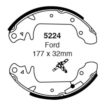 EBC Brakes Brake Shoes (Rear, 5224)