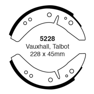 EBC Brakes Brake Shoes (Rear, 5228)