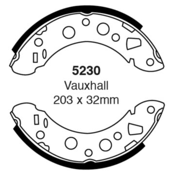 EBC Brakes Brake Shoes (Front/Rear, 5230)