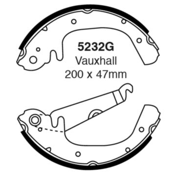 EBC Brakes Brake Shoes (Rear, 5232G)