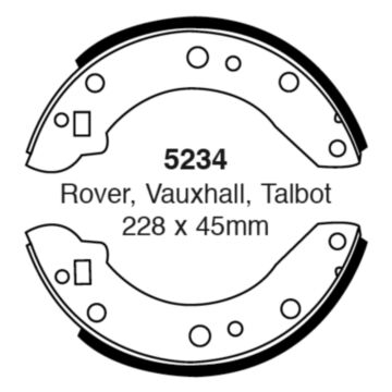 EBC Brakes Brake Shoes (Rear, 5234)