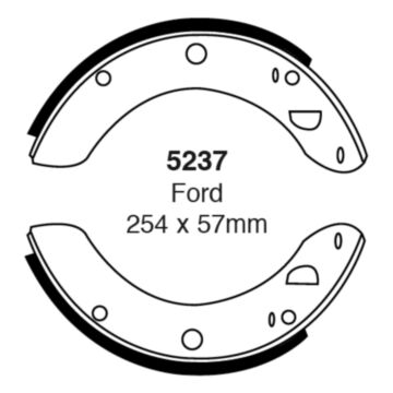 EBC Brakes Brake Shoes (Front, 5237)