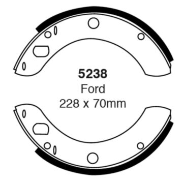EBC Brakes Brake Shoes (Front, 5238)