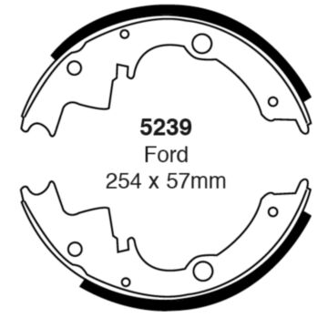 EBC Brakes Brake Shoes (Front/Rear, 5239)