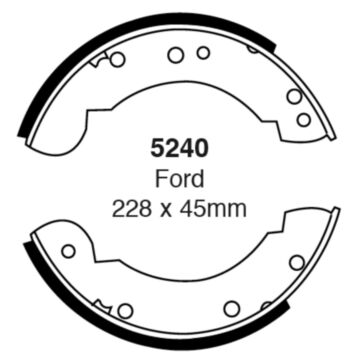 EBC Brakes Brake Shoes (Rear, 5240)