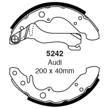 EBC Brakes Brake Shoes (Rear, 5242)
