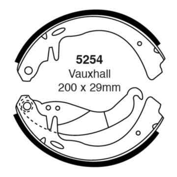 EBC Brakes Brake Shoes (Rear, 5254)
