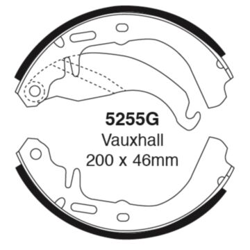 EBC Brakes Brake Shoes (Rear, 5255G)