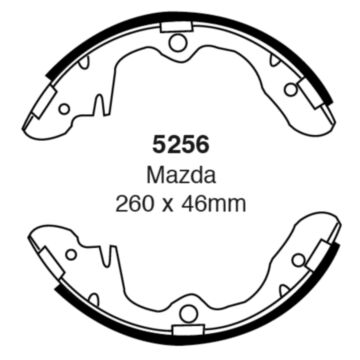 EBC Brakes Brake Shoes (Front/Rear, 5256)