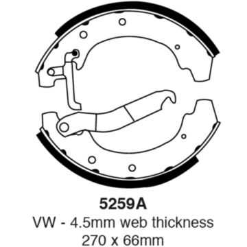 EBC Brakes Brake Shoes (Rear, 5259A)