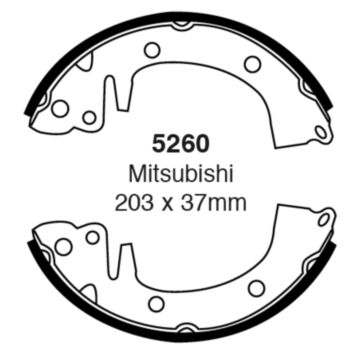 EBC Brakes Brake Shoes (Rear, 5260)