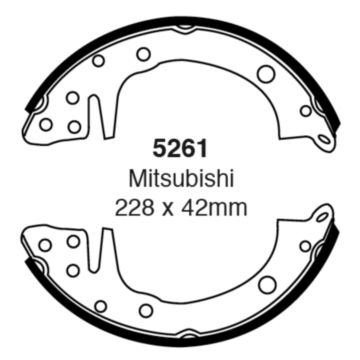 EBC Brakes Brake Shoes (Rear, 5261)