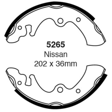EBC Brakes Brake Shoes (Rear, 5265)