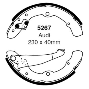 EBC Brakes Brake Shoes (Rear, 5267)