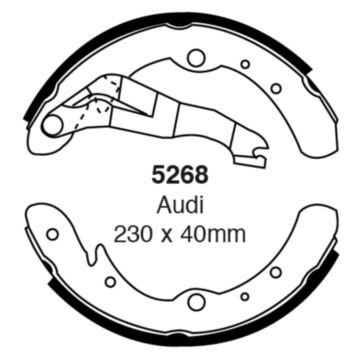 EBC Brakes Brake Shoes (Rear, 5268)
