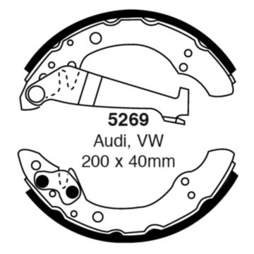 EBC Brakes Brake Shoes (Rear, 5269)